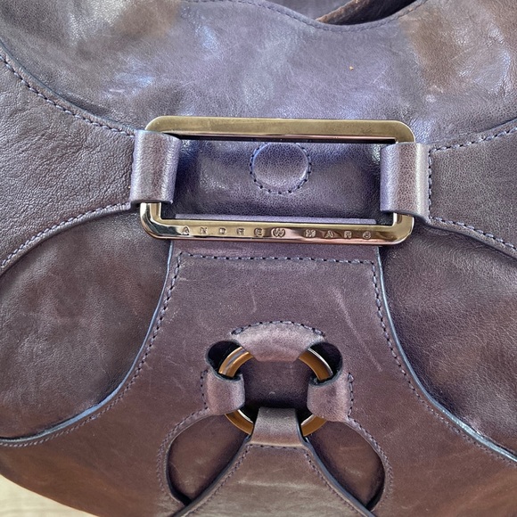 Andrew Marc Leather Shoulder Bag - Picture 4 of 13